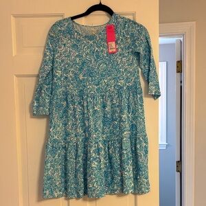 Lilly Pulitzer Turquoise Floral Kids Dress